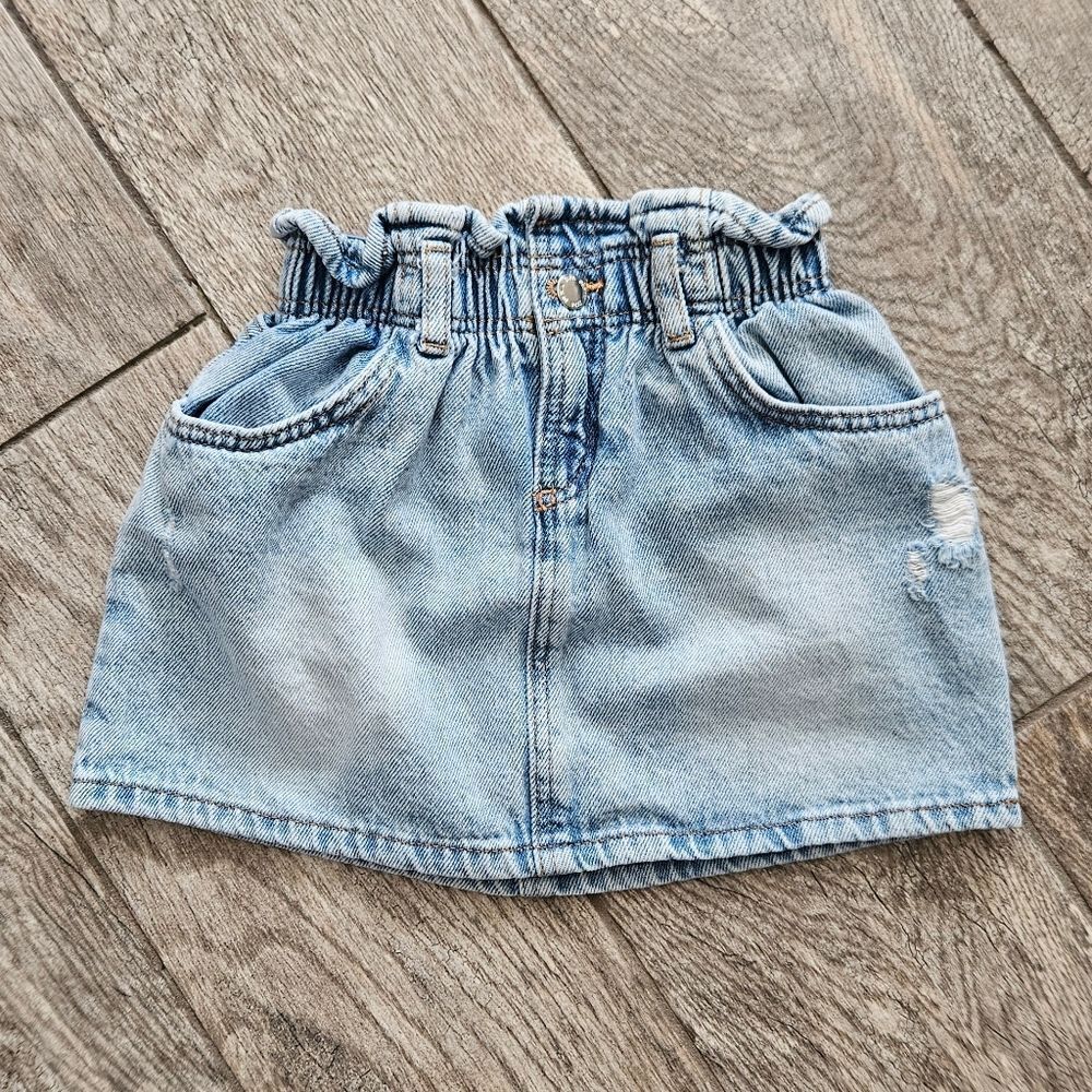 Zara Distressed Jean Skirt Size 4-5 Years